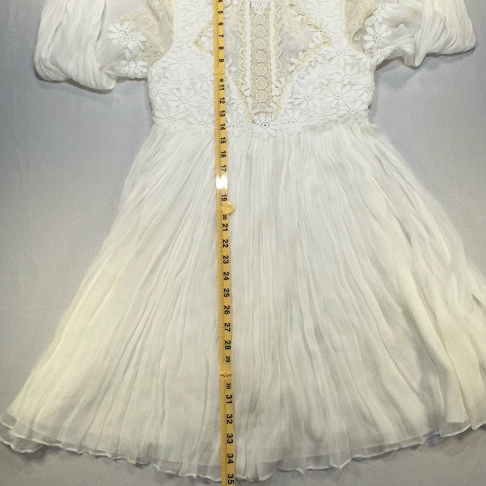 Free People Lou Lou Babydoll Dress White 6 Ethereal Fairy Wedding Whimsigoth - Picture 14 of 16